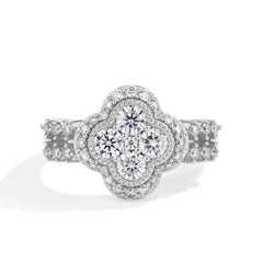 Moissanite Cluster Ring