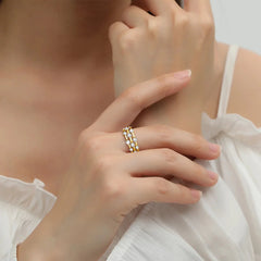 Multi-Layer Moissanite Ring