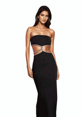 Off-Shoulder Hollow Out Long Dress