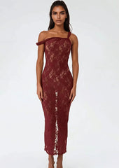 Off-Shoulder Lace Bodycon Dress