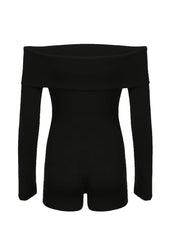 Off-Shoulder Long Sleeve Romper
