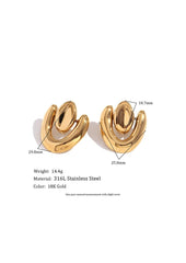 Oval U shape earrings