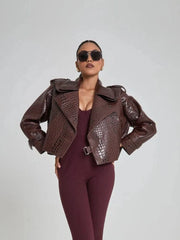 Oversized Cropped Leather Jackets