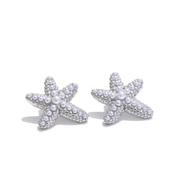 Pearl Starfish Stud Earrings