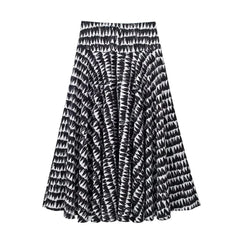 Print Skirt & Backless Crop Top