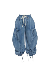 Puff Denim Pants