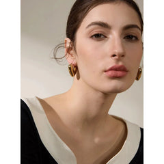 Puffy Love Hoop Earrings