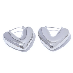 Puffy Love Hoop Earrings