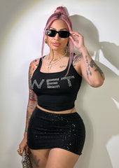 Rhinestone WET Tank Top
