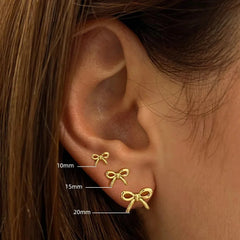 Ribbon Stud Earrings