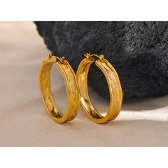 Ripple Hoop Earrings