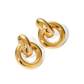 Round Knot Stud Earrings