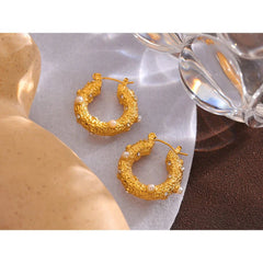 Sea Sparkle Hoop Earrings
