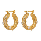 Sea Sparkle Hoop Earrings