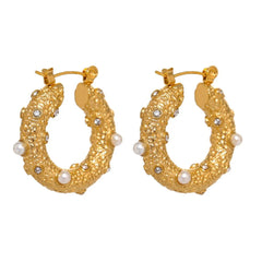 Sea Sparkle Hoop Earrings