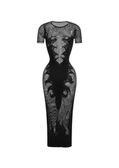 Sheer Short Sleeve Dress