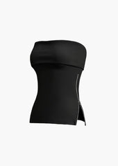 Side Zipper Tube Tops
