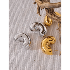 Chunky Silver Hoops
