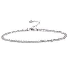 Silver Stainless Steel Anklet