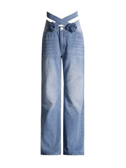 Split Denim Pants