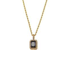 Square Gemstone Necklace