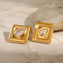 Stainless Steel Big Stud Earrings