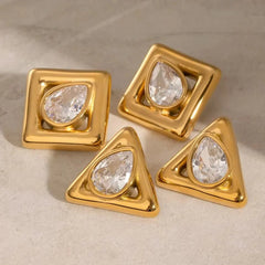 Stainless Steel Big Stud Earrings