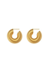 Stainless Steel Hollow Chunky Cylinder Hoop Earrings