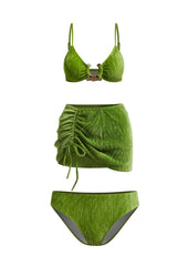 Summer Swimwear Three-Piece Set