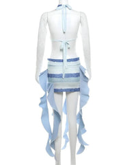 Three-Piece Ruffle Skirt Set