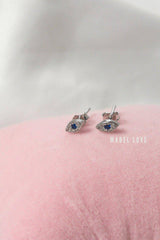 Tiny Eye Stud Gold Earrings