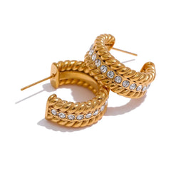 Twist Rope Hoop Earrings