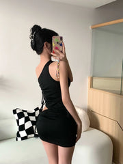 Two-Piece Asymmetric Top and Skirt