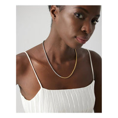Two tone Snake Chain Necklace
