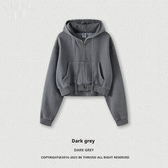 Washed Zipper Cardigan Jacket