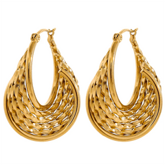 Weaved Spirals Hoop Earrings