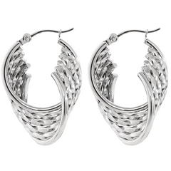 Weaved Spirals Hoop Earrings