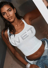 Rhinestone WET Tank Top
