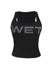 Rhinestone WET Tank Top