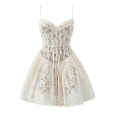 White lace Mini Dress