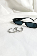 Zirconia Chain Hoops