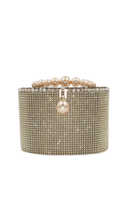 Gold Pearl Luggage Handbag