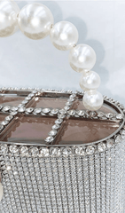 Sliver Pearl Luggage Handbag
