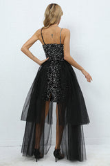 Ariel Black Sequin Diamante Dress