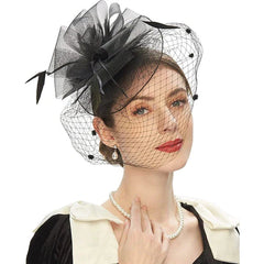 Cocktail Hats Mesh Hats With Veil