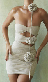 Fog Floral EmbelliShed Mini Dress