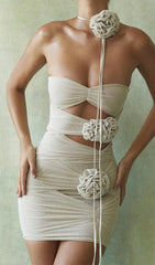 Fog Floral EmbelliShed Mini Dress