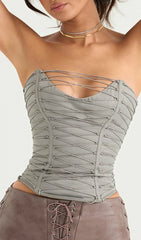 SMOKE Lace UP Corset