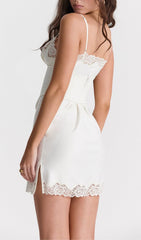 Ivory Satin Slip Dress