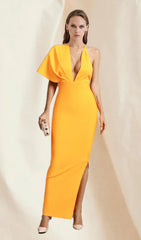 Bandage Maxi Dress In Orange